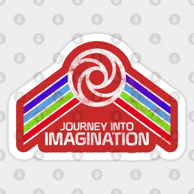 Journey Into Imagination Epcot Center Pavilion Rainbow Design Sticker by retrocot